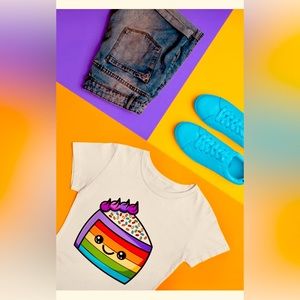 🌈🍰RAINBOW CAKE Women's Softstyle Tee💗🌸